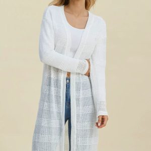 Double Take Full Size Open Front Longline Cardigan - Image 23