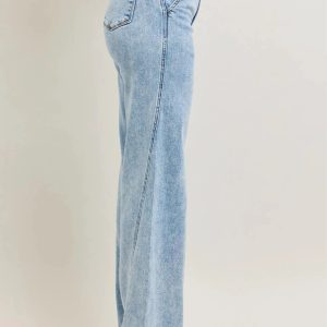Judy Blue Full Size High Waist Wide Leg Jeans with Skewed Inseam Plus Size - Image 4