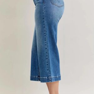 Judy Blue Mid Rise Crop Wide Leg Jeans - Image 8