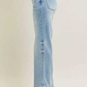 Judy Blue Full Size Mr Release Hem Wide Leg Jeans Plus Size - Image 3
