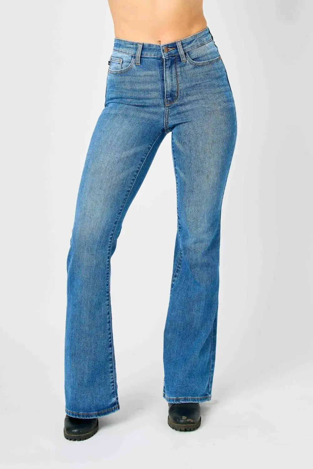 Judy Blue Full Size High-Waisted Classic Flare Jeans Plus Size - Image 2