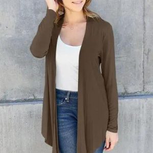 Basic Bae Full Size Open Front Long Sleeve Cardigan - Image 9