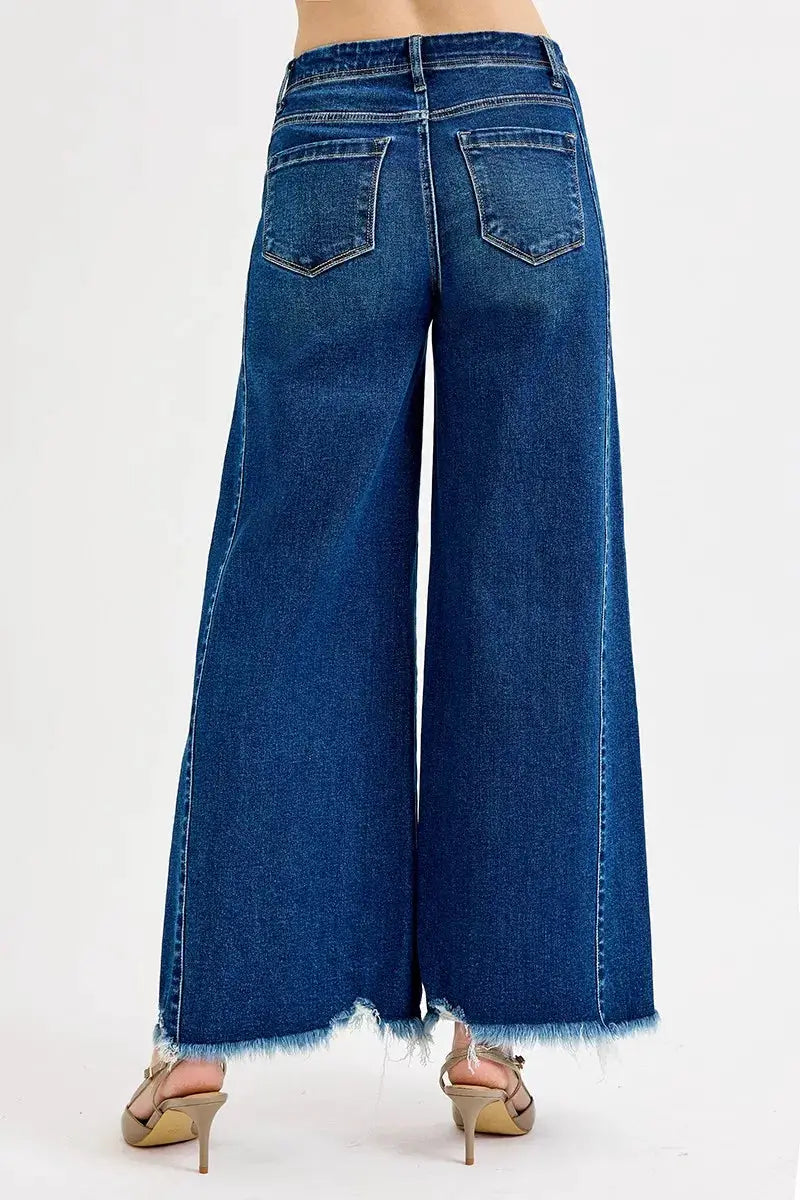 RISEN Full Size High Rise Ankle Wide Jeans Plus Size - Image 5