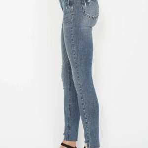 Judy Blue Full Size Tummy Control Vintage Wash Hem Destroy Skinny Jeans - Image 3
