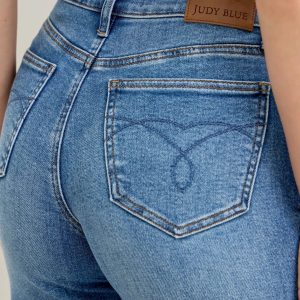 Judy Blue Mid Rise Crop Wide Leg Jeans - Image 12