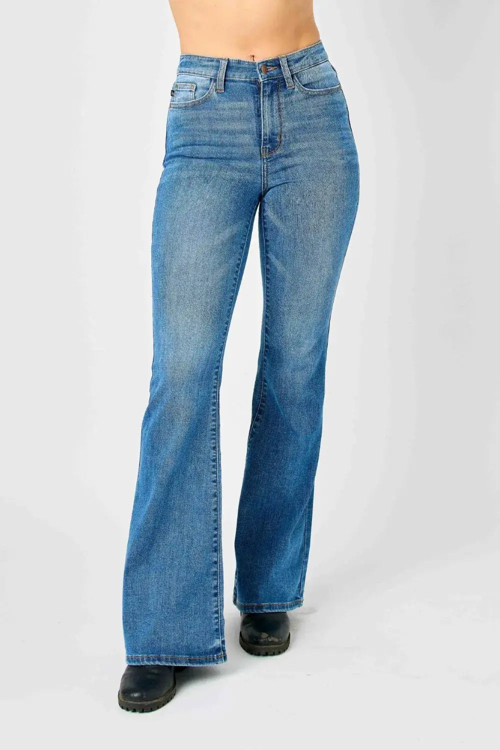 Judy Blue Full Size High-Waisted Classic Flare Jeans Plus Size - Image 1