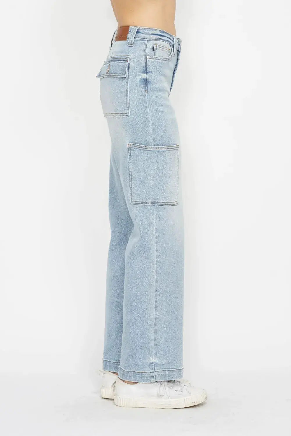 Judy Blue Full Size High Waist Straight Cargo Jeans - Image 6