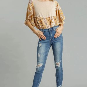 Umgee Distressed Skinny Jeans with Edge Detail - Image 4