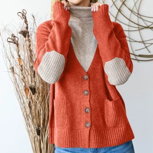 Heimish Full Size Long Sleeve V Neck Button Down Cardigan - Image 1