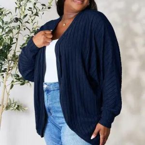 Basic Bae Full Size Ribbed Cocoon Cardigan - Image 19
