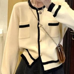 Off White Black Designer Inspired Botton Sweater Cardigan Jacket - Image 2