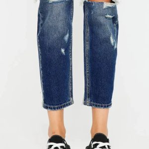 Kancan High Rise Distressed Mom Fit Jeans - Image 10