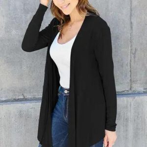 Basic Bae Full Size Open Front Long Sleeve Cardigan - Image 18