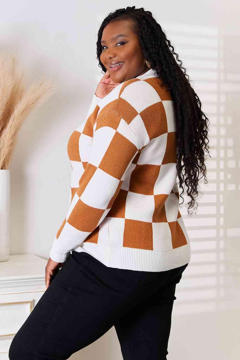 Double Take Button-Up V-Neck Dropped Shoulder Cardigan - Image 9