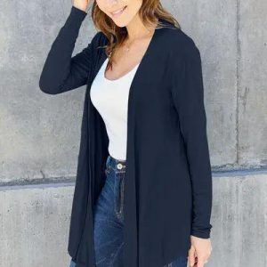 Basic Bae Full Size Open Front Long Sleeve Cardigan - Image 2