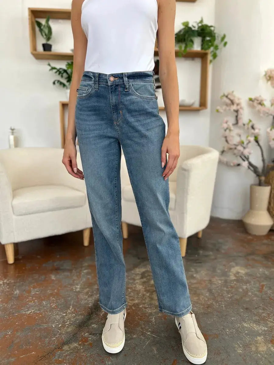 Judy Blue Full Size High Waist Straight Jeans - Image 2
