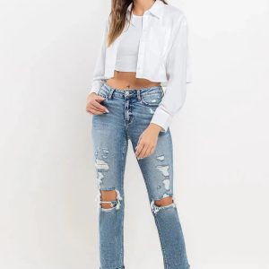 Lovervet Full Size High Rise Slim Straight Jeans - Image 6