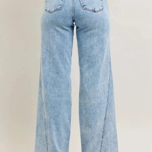 Judy Blue Full Size High Waist Wide Leg Jeans with Skewed Inseam Plus Size - Image 6