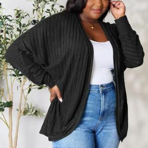 Basic Bae Full Size Ribbed Cocoon Cardigan - Image 4