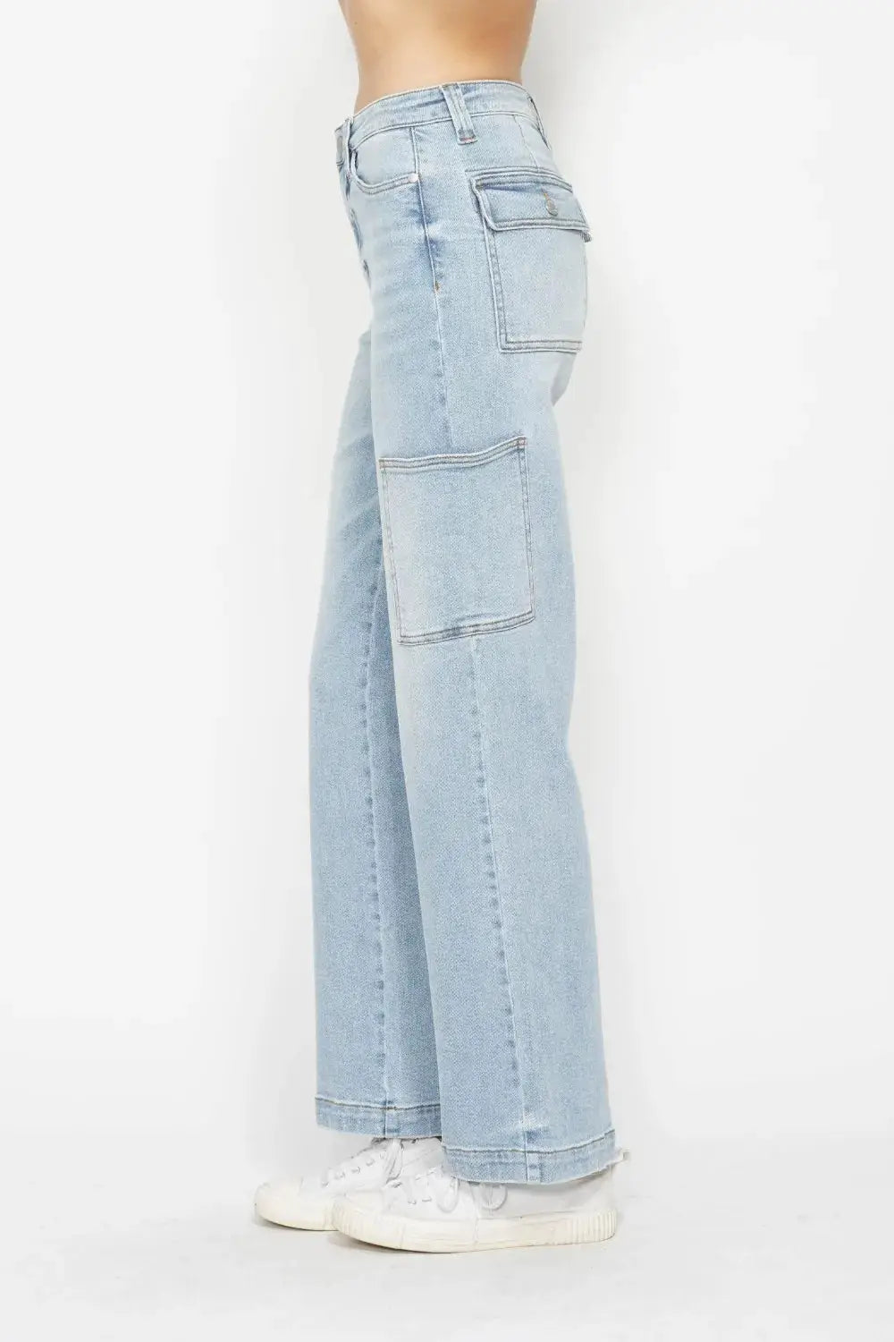 Judy Blue Full Size High Waist Straight Cargo Jeans - Image 5