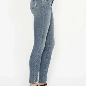 Judy Blue Full Size Tummy Control Vintage Wash Hem Destroy Skinny Jeans - Image 6
