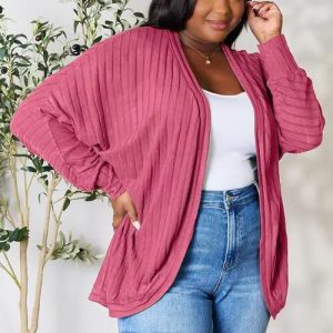 Basic Bae Full Size Ribbed Cocoon Cardigan - Image 32