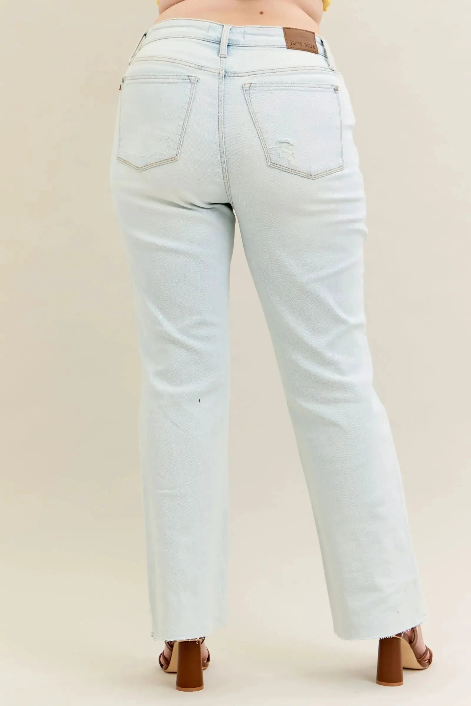 Judy Blue Full Size Destroy & Fray Hem Bootcut Jeans Plus Size - Image 7