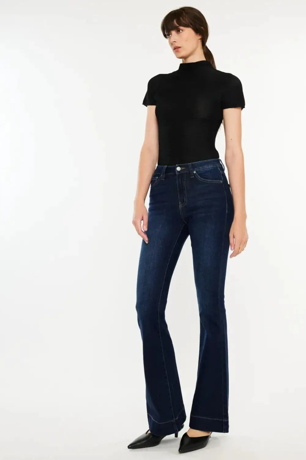 Kancan High Rise Slim Flare Jeans - Image 4