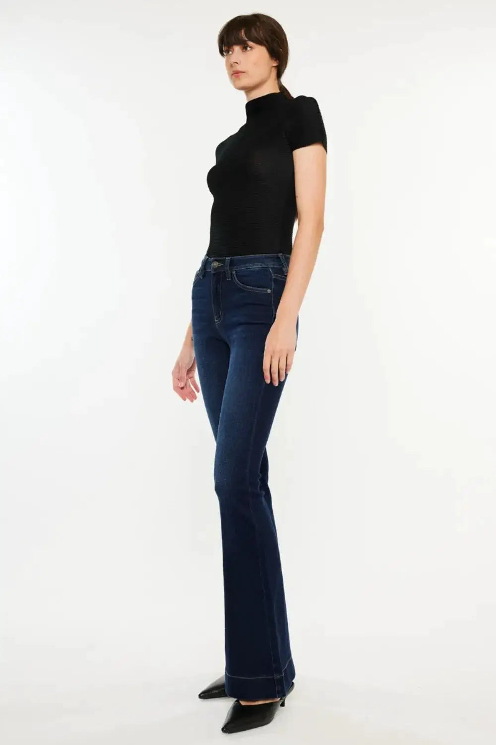 Kancan High Rise Slim Flare Jeans - Image 3