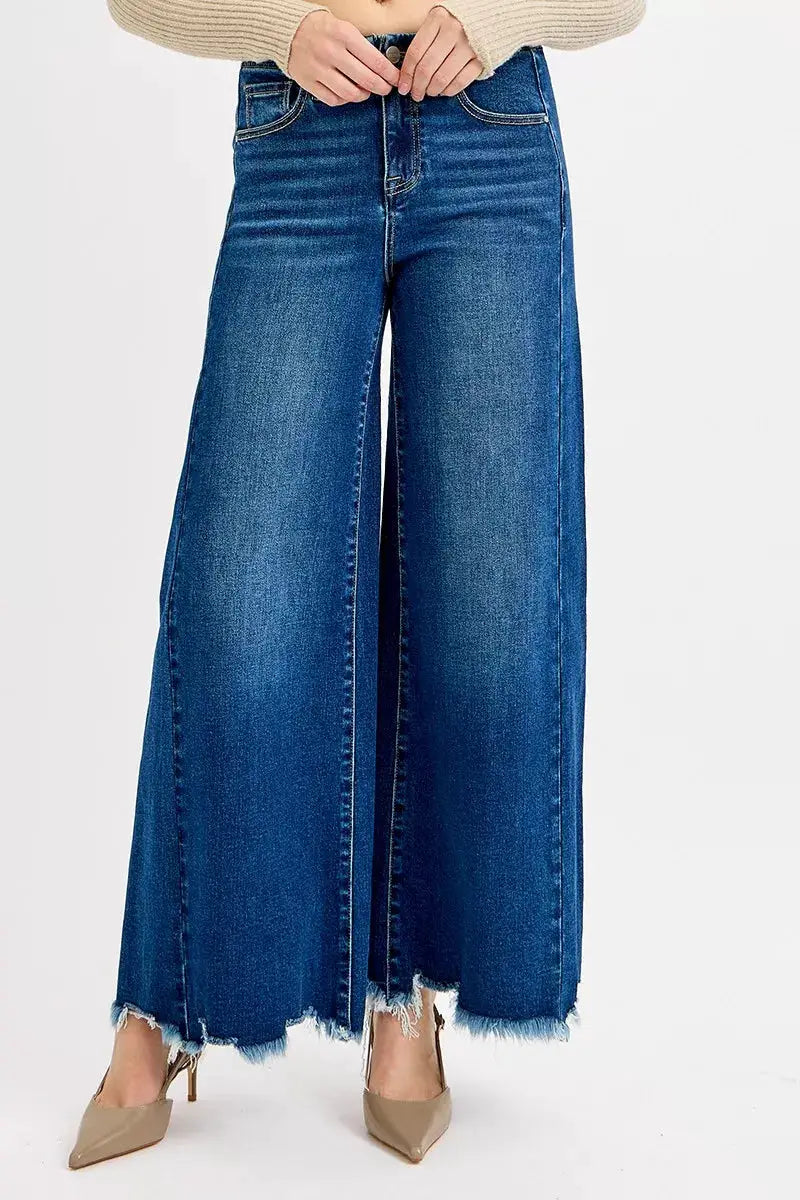 RISEN Full Size High Rise Ankle Wide Jeans Plus Size - Image 2