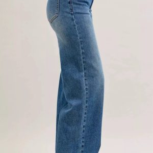 Judy Blue MR Column Straight Jeans with Corduroy Waist - Image 2