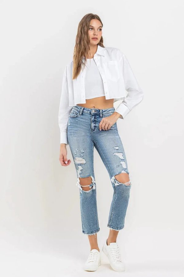 Lovervet Full Size High Rise Slim Straight Jeans