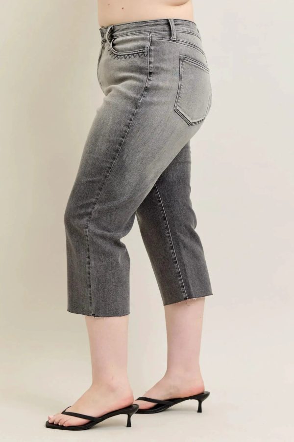 Judy Blue Full Size Wide Leg Capris Jeans Plus Size
