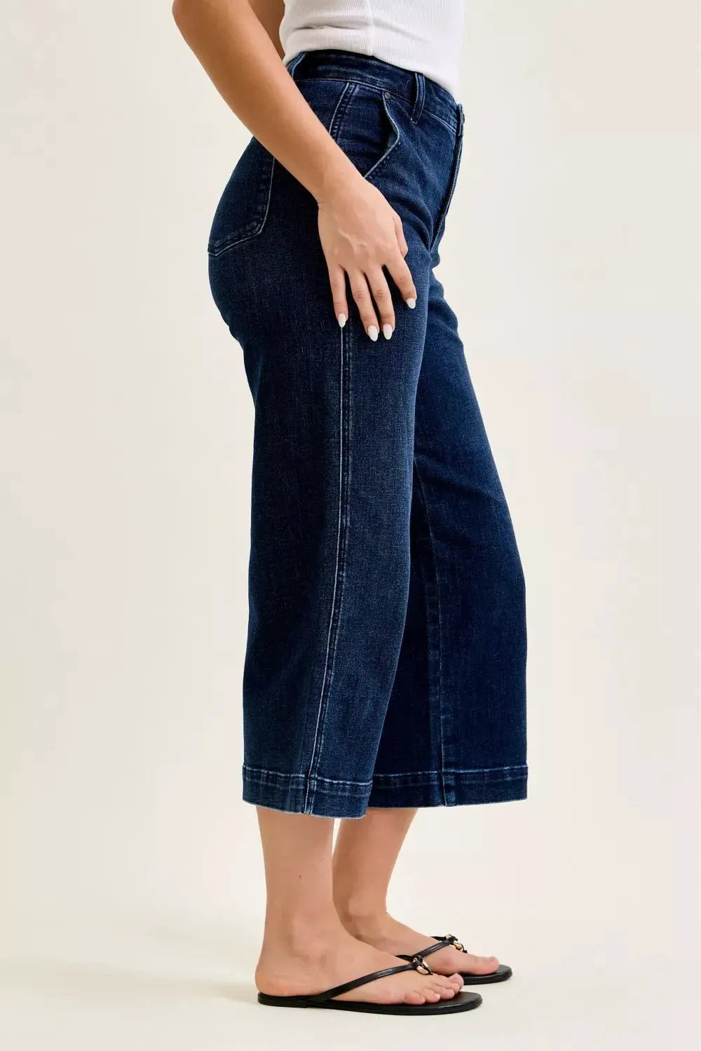 Judy Blue High Waist Ankle Wide Jeans - Image 3