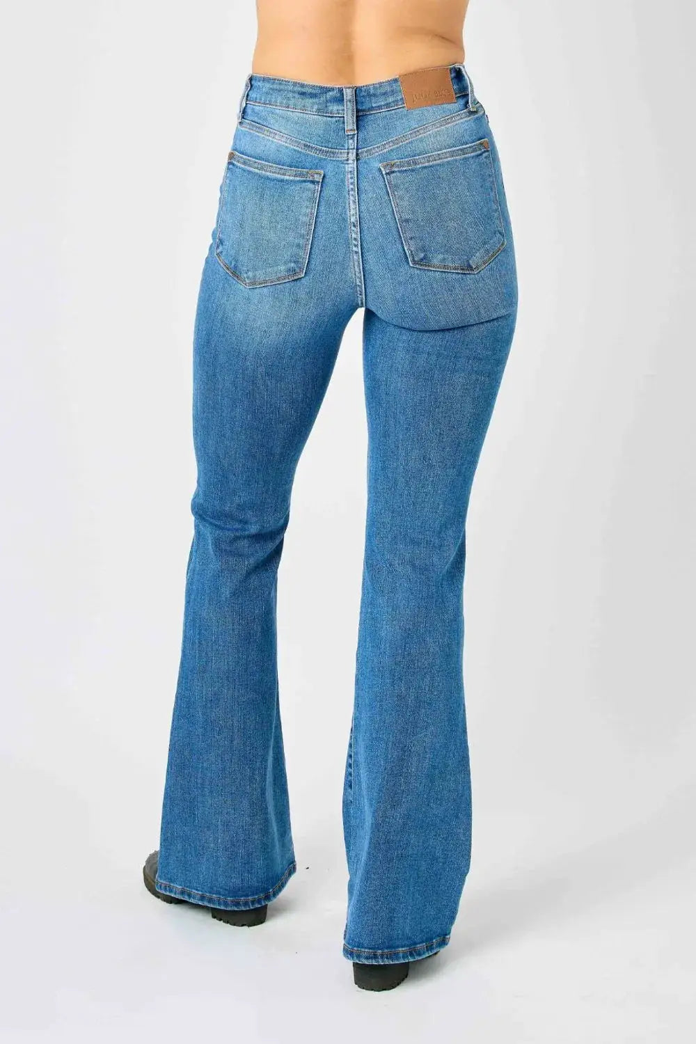 Judy Blue Full Size High-Waisted Classic Flare Jeans Plus Size - Image 7