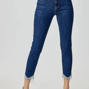 RISEN Full Size Embellished Mid Rise Crop Skinny Jeans - Image 1