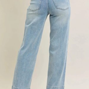 Judy Blue Full Size Mr Release Hem Wide Leg Jeans Plus Size - Image 6