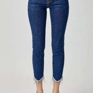 RISEN Full Size Embellished Mid Rise Crop Skinny Jeans - Image 5