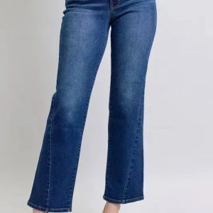 Judy Blue Full Size Side Seam Detail Straight Jeans with Pockets - Image 1