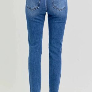 RISEN Full Size High Rise Ankle Skinny Knee Distressed Jeans - Image 2