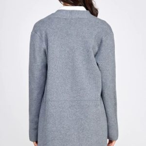 Basic Soft Long Line Open Front Sweater Cardigan - Image 4