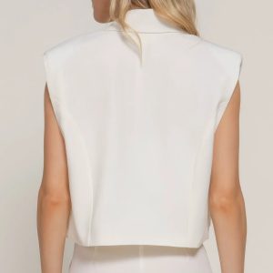 Lapel Collar W/shoulder Pads Vest - Image 4
