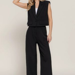Lapel Collar W/shoulder Pads Vest - Image 2