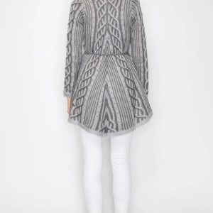 Open Wool Cardigan With Belt String & Front Pocket - Image 6