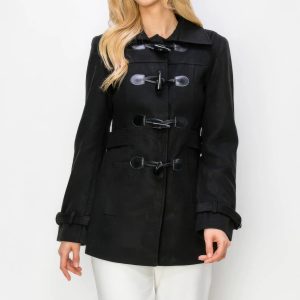Wool Toggle Button Peacoat With Pockets - Image 1