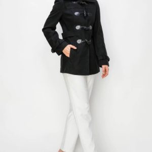 Wool Toggle Button Peacoat With Pockets - Image 2