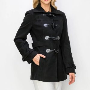 Wool Toggle Button Peacoat With Pockets - Image 5