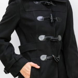 Wool Toggle Button Peacoat With Pockets - Image 6