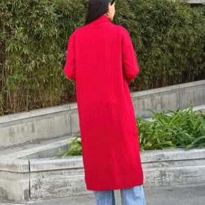 Clover Fine Knit Midi Cardi Cardigan With Pockets - Image 7