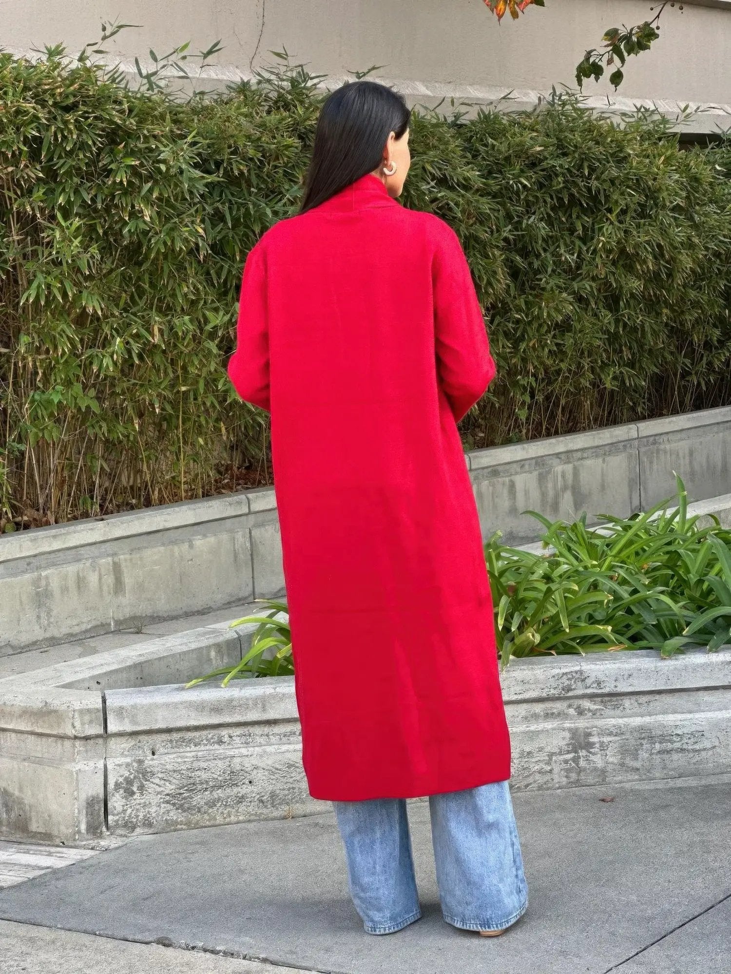 Clover Fine Knit Midi Cardi Cardigan With Pockets - Image 7